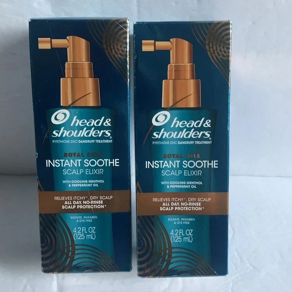 Head & Shoulders Scalp Oil Elixir Instant Soothe (2)-4.2 oz New